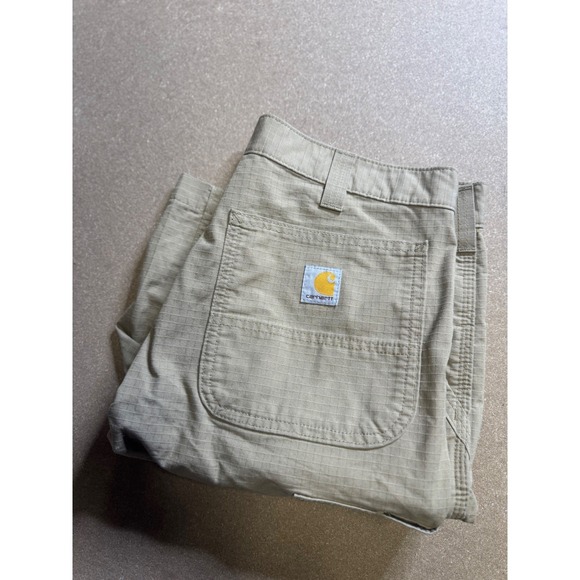 Carhartt Relaxed Fit Men's Cargo Shorts Khaki Size 33 Utility Workwear - Picture 2 of 6